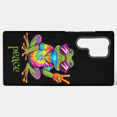60s 70s Hippy Hippie Peace Frog Samsung Galaxy Hoesje (Achterkant horizontaal)