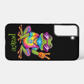 60s 70s Hippy Hippie Peace Frog Samsung Galaxy Hoesje (Achterkant horizontaal)