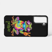 60s 70s Hippy Hippie Peace Frog Samsung Galaxy Hoesje (Achterkant horizontaal)