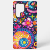 60s 70s Hippy Hippie Psychedelisch Samsung Galaxy Hoesje (Achterkant)