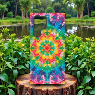 60s 70s Hippy Hippie Tie Dye Patroon Samsung Galaxy Hoesje