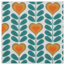 60s 70s mod retro hart bloemen v1 stof