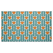 60s 70s mod retro hart bloemen v1 stof (Fat Quarter)