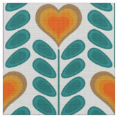 60s 70s mod retro hart bloemen v1 stof (Close Up)