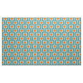 60s 70s mod retro hart bloemen v1 stof (Yard (91,4 cm))