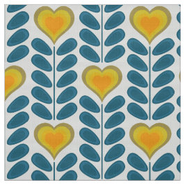 60s 70s mod retro hart bloemen v2 stof
