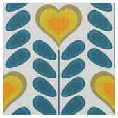 60s 70s mod retro hart bloemen v2 stof (Close Up)
