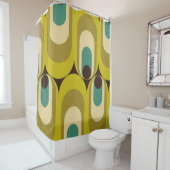 60s 70s mod retro patroon douchegordijn (In situ)