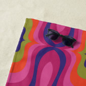 60s 70s mod retro patroon s strandlaken (In situ)