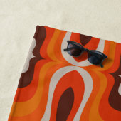 60s 70s mod retro patroon strandhanddoek strandlaken (In situ)