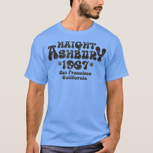 60s 70s Retro Flower Power 1967 Haight Ashbury T-shirt (Voorkant)