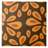 60s 70s retro patroon keramische tegel tegeltje (Voorkant)