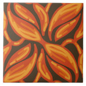 60s 70s retro patroon keramische tegel tegeltje (Voorkant)