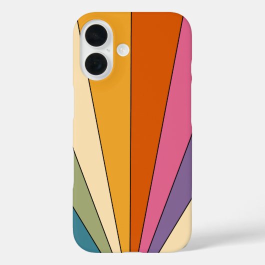 60s 70s Retro strepen Hoesje-Mate iPhone Case (Achterkant)