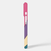 60s 70s Retro strepen Hoesje-Mate iPhone Case (Achterkant / Links)