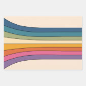 60s 70s Retro strepen Inpakpapier Vel (Voorkant 2)