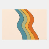 60s 70s Retro strepen Inpakpapier Vel (Voorkant 3)