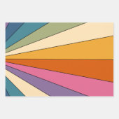 60s 70s Retro strepen Inpakpapier Vel (Voorkant 2)