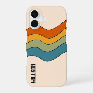 60s 70s Retro strepen iPhone 16 Hoesje