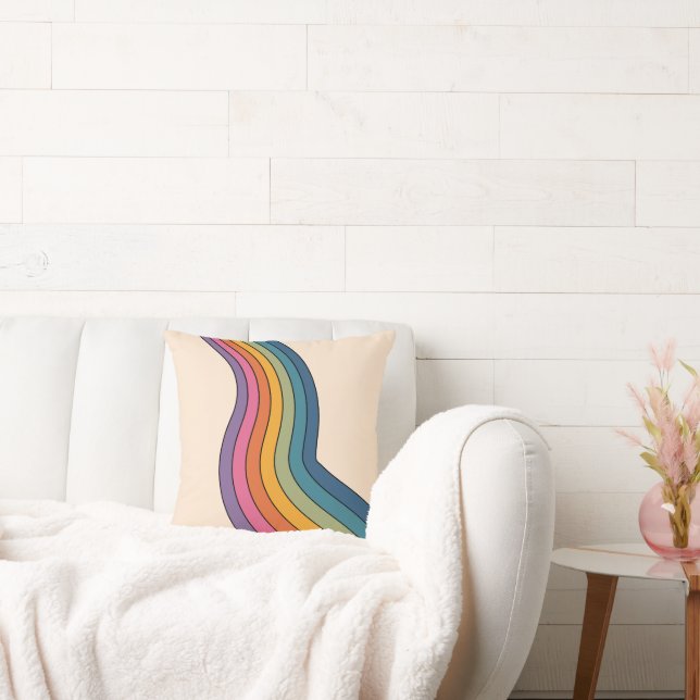 60s 70s Retro strepen Kussen (Bank)