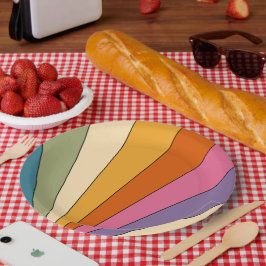 60s 70s Retro strepen Papieren Bordje