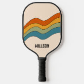 60s 70s Retro strepen Pickleball Paddle (Voorkant)