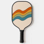 60s 70s Retro strepen Pickleball Paddle (Achterkant)