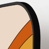 60s 70s Retro strepen Pickleball Paddle (Links Detail)