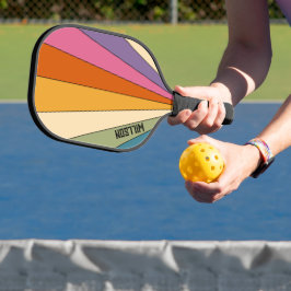 60s 70s Retro strepen Pickleball Paddle