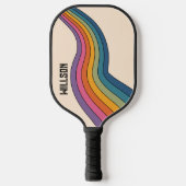 60s 70s Retro strepen Pickleball Paddle (Voorkant)