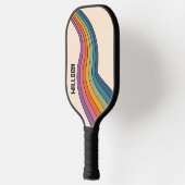 60s 70s Retro strepen Pickleball Paddle (Links)