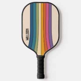 60s 70s Retro strepen Pickleball Paddle