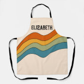 60s 70s Retro strepen Schort (Voorkant)