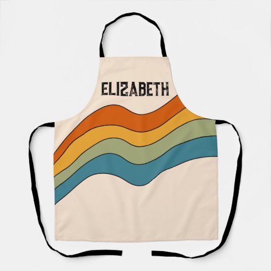 60s 70s Retro strepen Schort (Voorkant)