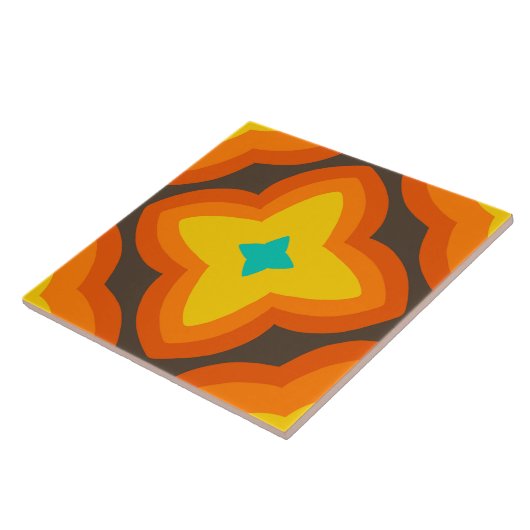 60s 70s retro tegel tegeltje (Zijkant)