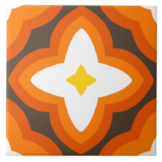 60s 70s retro tegel tegeltje (Voorkant)