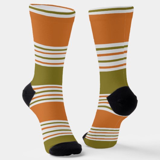 60s 70s Schattigee stijlvolle retro kleuren en str Sokken (Gebogen)