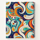 60s 70s Vibe Retro Wervelingen Abstract Pat#1 ID10 Notitieboek (Achterkant)