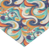 60s 70s Vibe Retro Wervelingen Abstract Pat#1 ID10 Tafelkleed (Gekanteld)