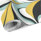 60s 70s Vibe Retro Wervelingen Abstract Pat#3 ID10 Cadeaupapier (Rol Hoek)