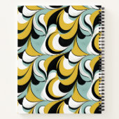 60s 70s Vibe Retro Wervelingen Abstract Pat#3 ID10 Notitieboek (Achterkant)