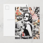 60s Abstracte Collage Briefkaart (Voorkant / Achterkant)
