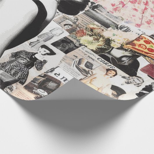 60s Abstracte Collage Cadeaupapier (Hoek)