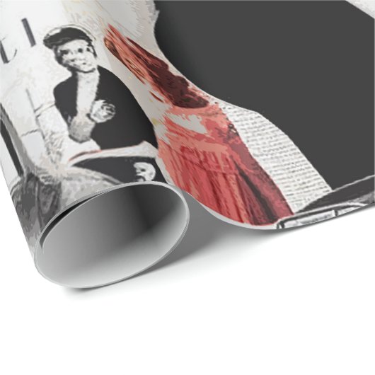 60s Abstracte Collage Cadeaupapier (Rol Hoek)