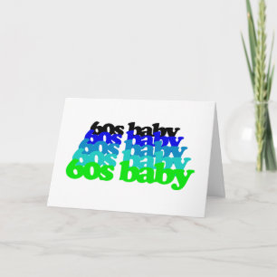 60s baby 1960s verjaardag geboren jaren zestig boo kaart