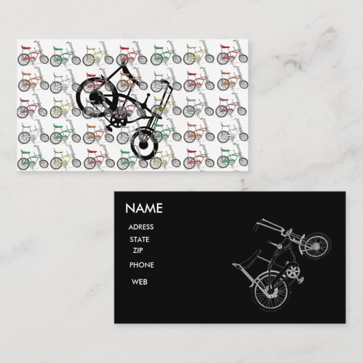 60'S BIKE BICYCLE CLASSIC SCHWINN VISITEKAARTJE (Voorkant / Achterkant)