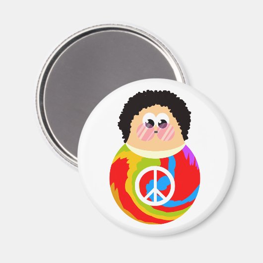 60's Child Funny Cartoon Peace Kind Magneet (Voorkant / Achterkant)