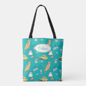 60s Cocktail Party Tiara Glam Gepersonaliseerde Re Tote Bag (Achterkant)