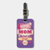 60s Diner Style Super Mam Diner Sign Bagagelabel (Voorkant verticaal)