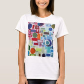 60's Disco Retro Kleurenkaart Collage T-shirt (Voorkant)